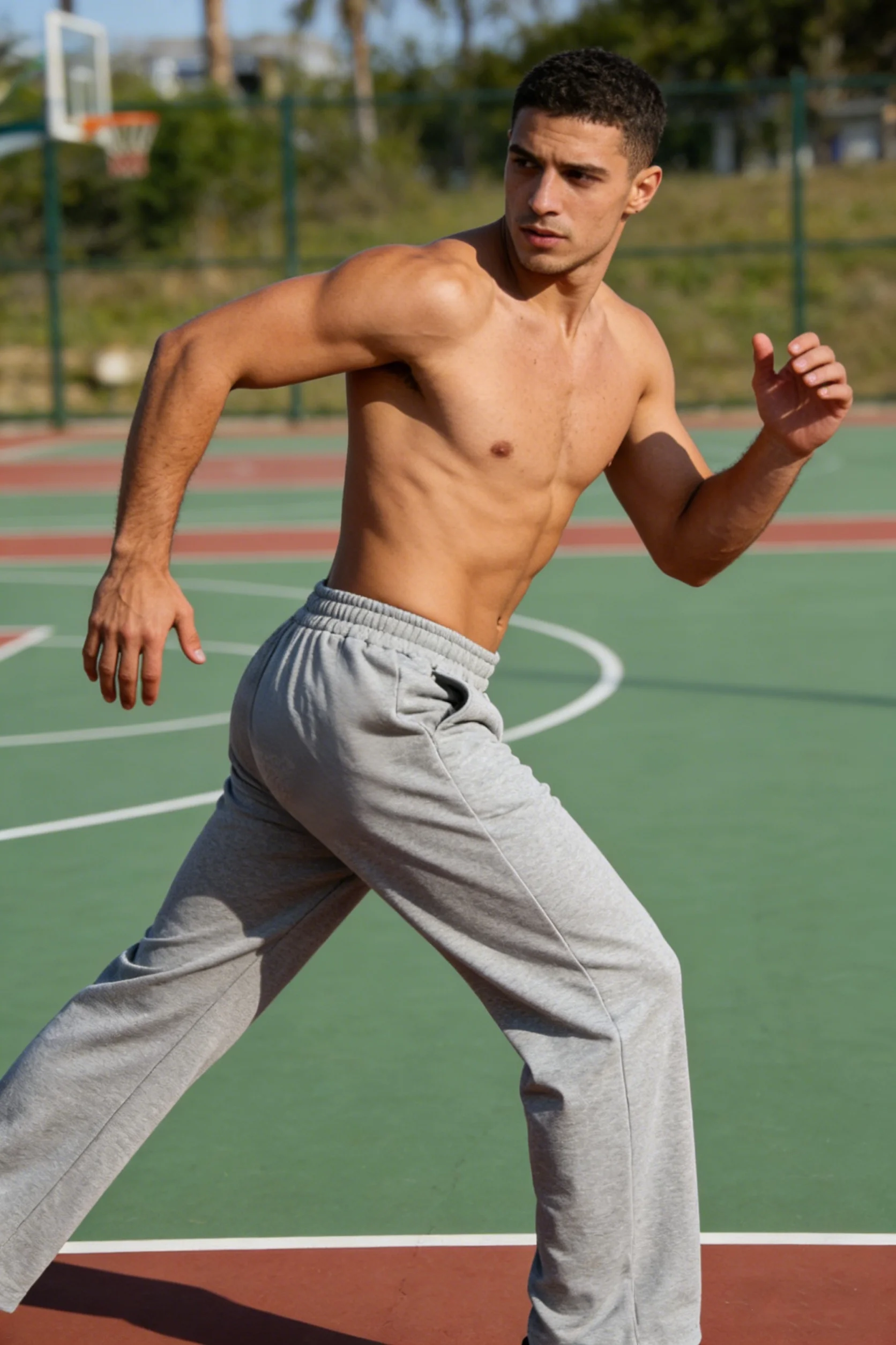 Herbst- und Winter-Sweatpants mit weitem Bein für Herren, Sweatpants für Damen und Herren, lockere, gerade geschnittene Freizeithosen für Herren – Detail 2