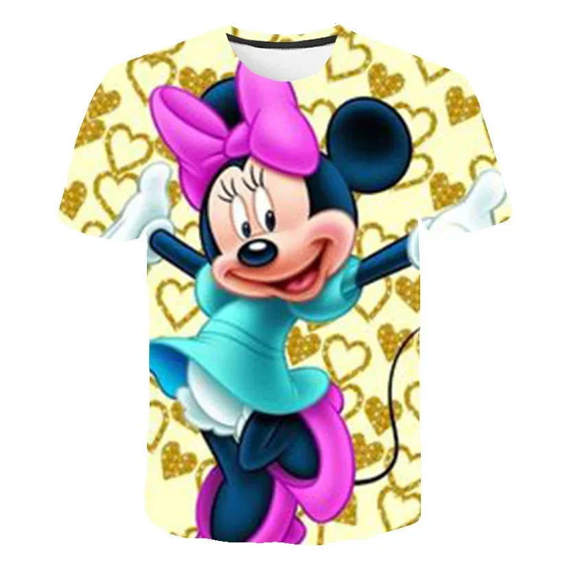 

1-14 Years Kids Mickey Minnie Mouse T Shirts Boys Girls Print Short Sleeve Popular 3D T Shirts Baby Child Cartoon Fashion Tees