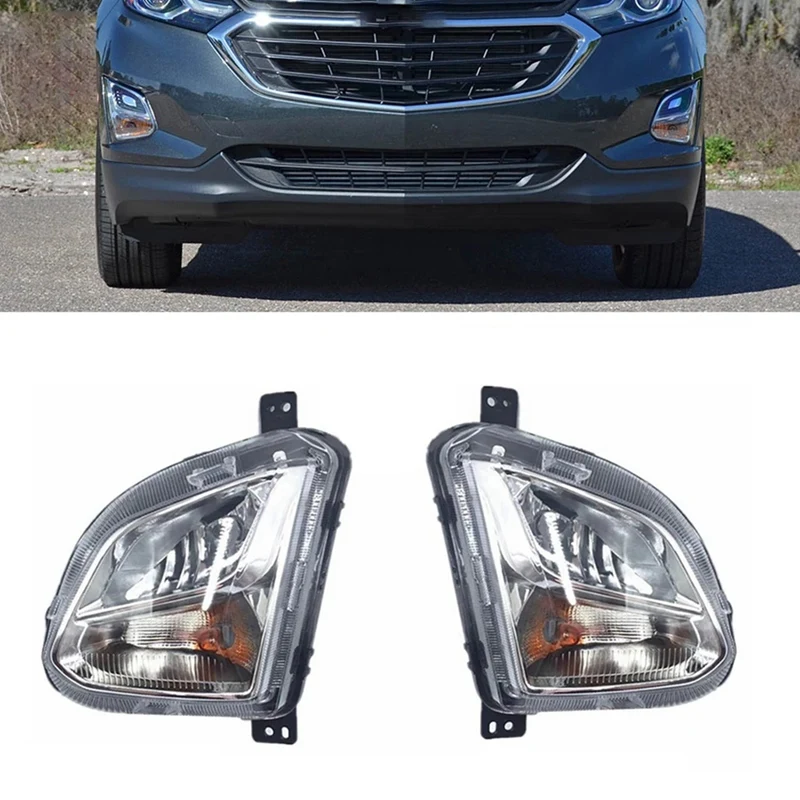 

Автомобильные передние противотуманные фары DRL для Chevrolet Equinox 2018-2020, автоматические фары дальнего света, дневные ходовые огни, лампа бампера