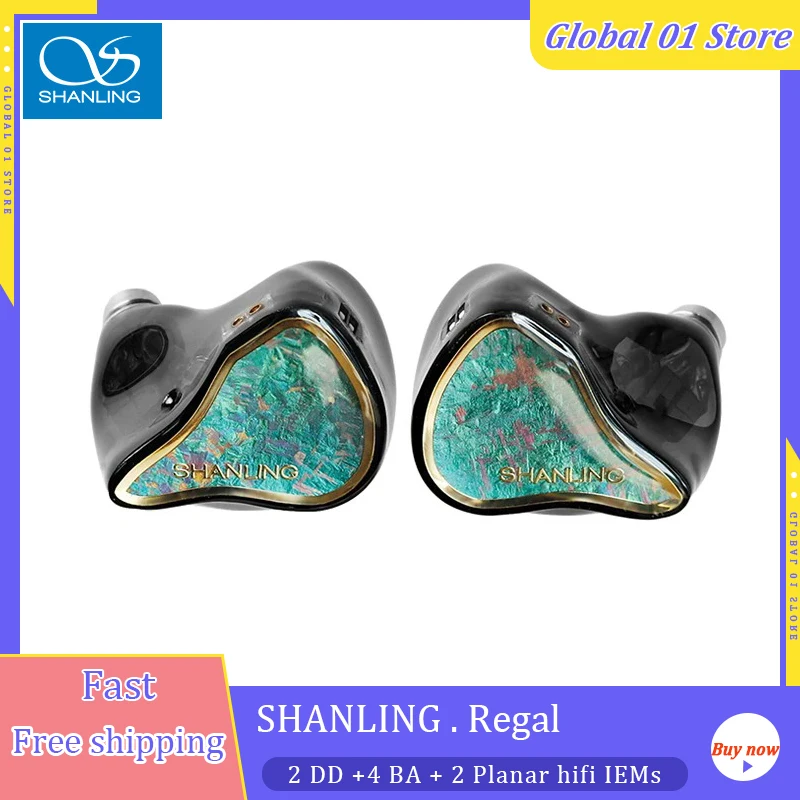

Shanling Regal 2DD+4BA+2Planar гибридный драйвер IEMs Наушники-вкладыши Аудио Проводные HIFI Музыкальные наушники для аудиофилов IEM