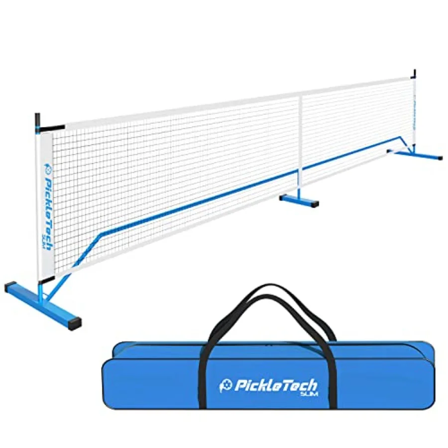4.0 Slim Version Portable Pickleball Nets Outdoor Game 22 FT Pickleball Net-USRegulation Size-Pickle Ball Net System with Carry