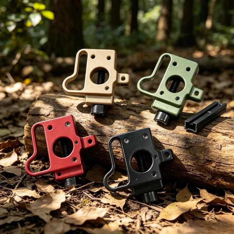 QD Quick Detach Metal Sling Buckle 20mm Adjustable Rail Base Dual Single‑Point Sling Ring Practical Accessories for Models