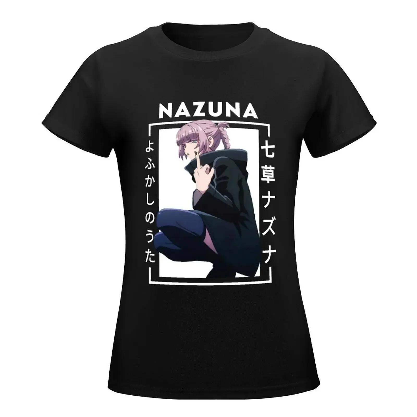 Call of the Night - Nazuna middle finger T-Shirt anime clothes tees kawaii clothes graphics workout t shirts for Women