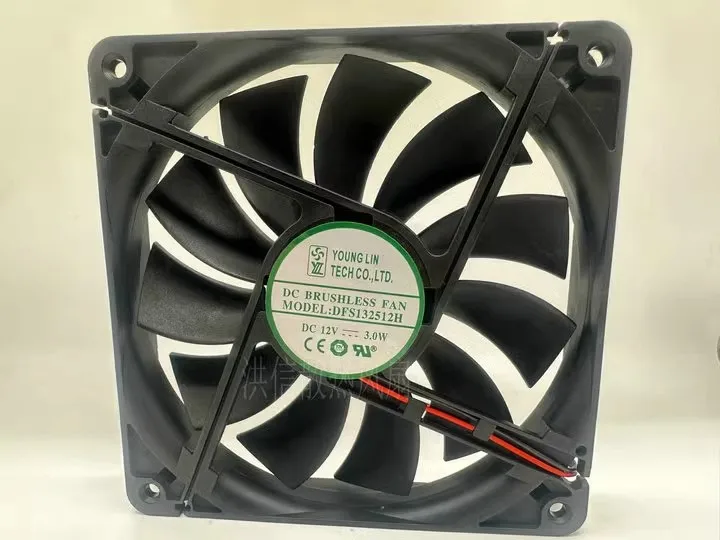 Free shipping original DFS132512H 13525 12V 3.0W 13.5CM chassis cooling fan