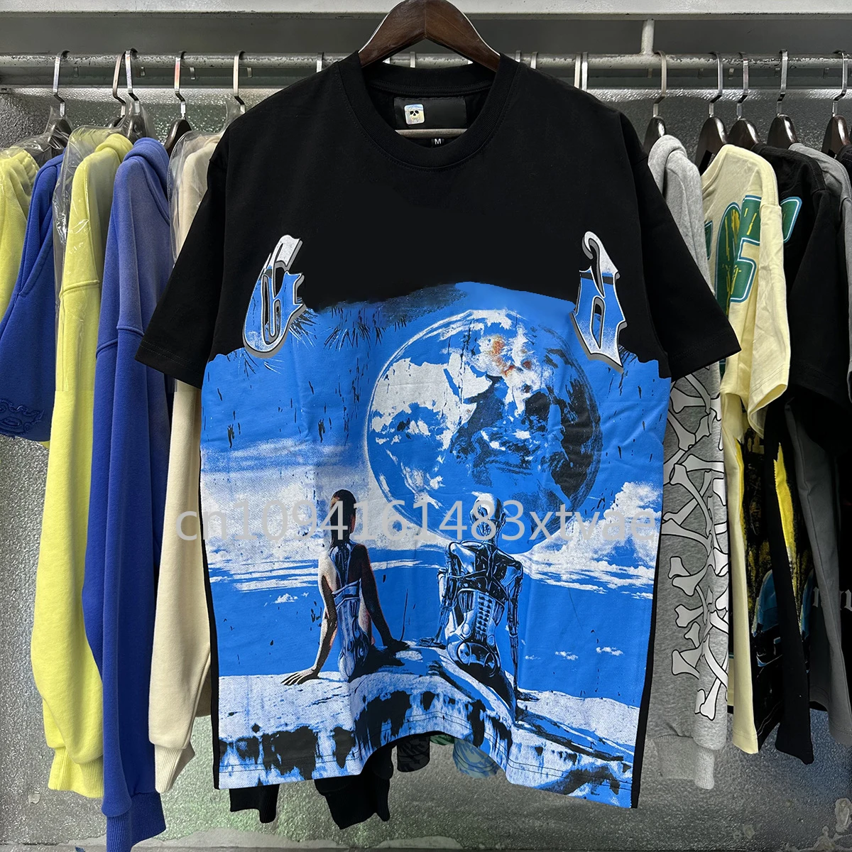 

fashion Brand GS Men's T-shirts Letter Logo Print Top Tees Designer Brand Couple's Hip Hop T-shirts