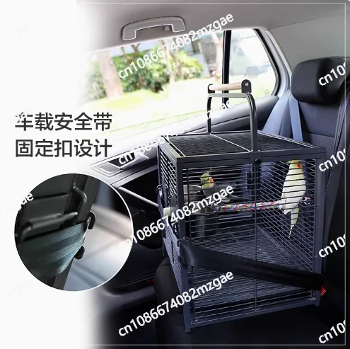 السفر الناقل قفص الطيور الطيور للطيور خارج الحديد قفص الطيور الفاوانيا النمر اللؤلؤ الببغاء حمل قفص 47.6x377.5x 45.7 سم