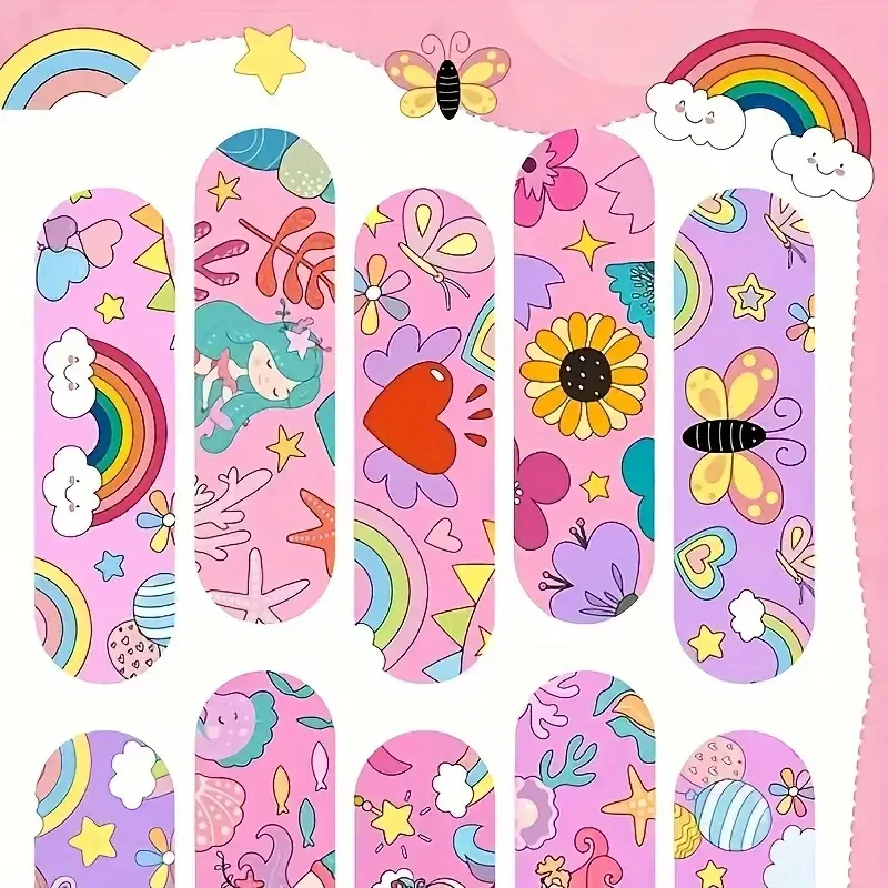 20PCS 50pcs/set Cartoon Kawaii Girls Horse Prints Band Aid Skin Dressing Tape Patch Strips Adhesive Bandages Plasters Woundplast