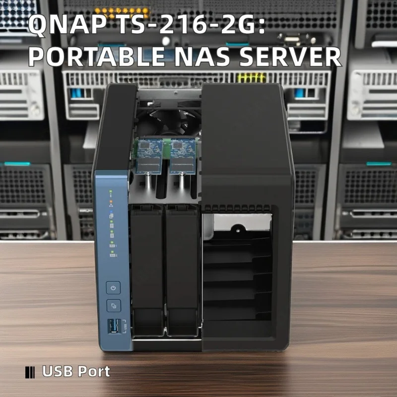Professional TS-216-2G Network Storage NAS Portable Quad Core 2GB RAM USB Port Home File Data Storage Server