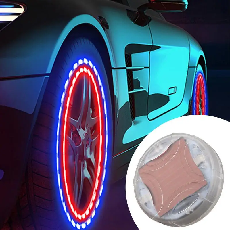 Solar Car Tire Lights Solar Motorbicycle Wheel Light Dustproof Auto Wheel Air Valve Light Colorful LED Tire Light Wheel Air Caps