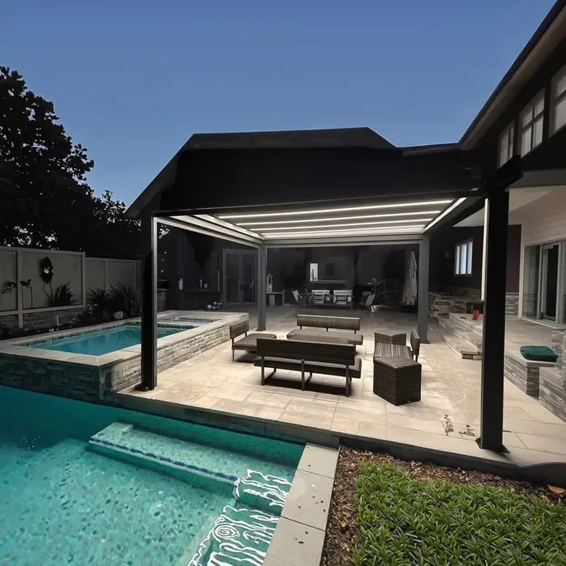 Aluminum Pergola Roof Kits for Amas Garden Patio Cover Aluminum Gazebo Louvered Roof Canopy Designs
