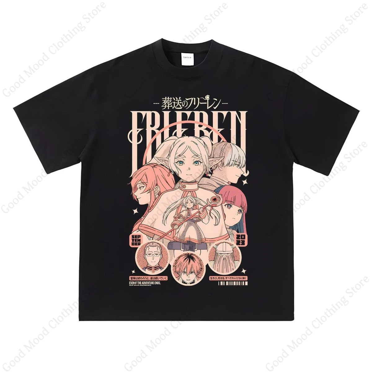 Frieren Beyond Journeys End T Shirt Frieren Fern Heiter Himmel Eisen Anime Vintage Print T-shirt Cotton Short Sleeve Tee Tops