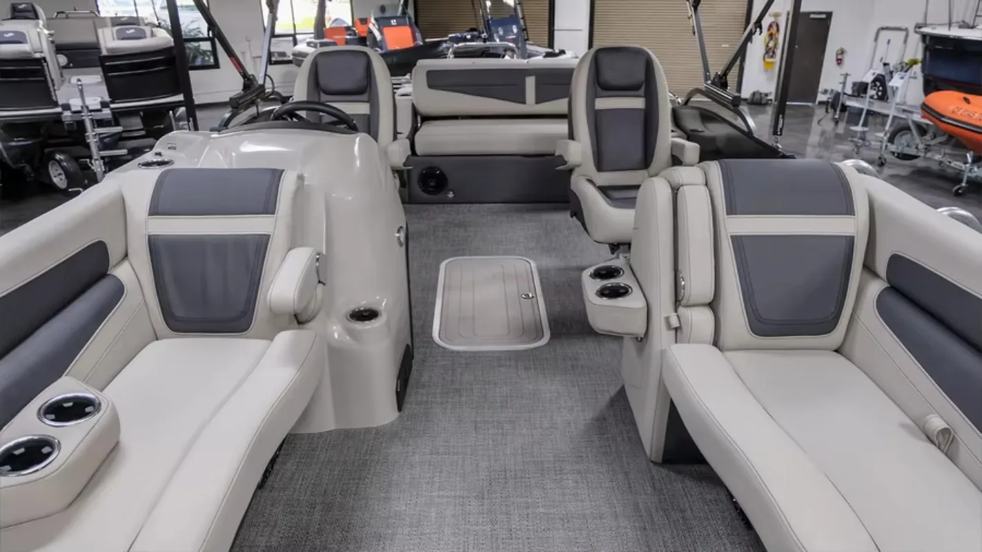 Commercial 25ft Aluminum Yacht EVA Hull Passenger Pontoon Boat Outboard Engine Custom