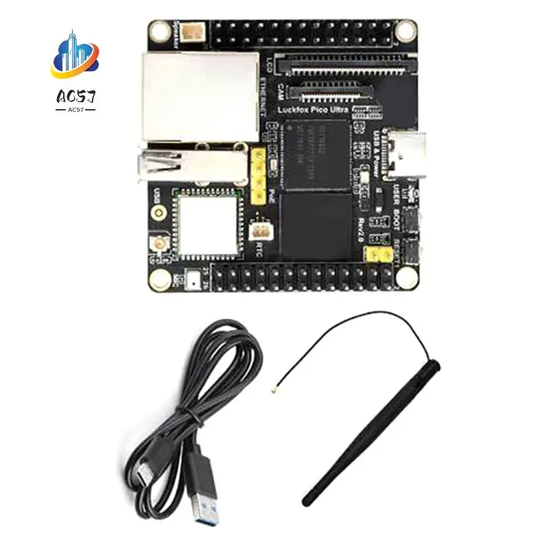 

AC57-For Luckfox Pico Ultra Development Board - RV1106 Micro-Linux Motherboard, 8GB EMMC, With-WIFI-No-POE
