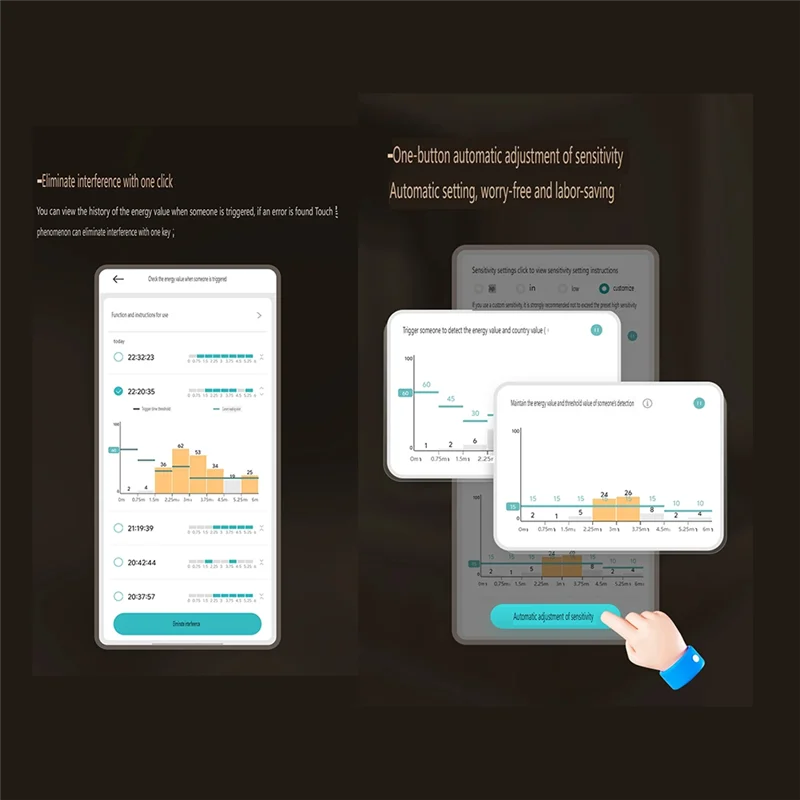 ABSY X8R بلوتوث شبكة وجود جسم الإنسان الذكية النازل الأضواء سطوع قابل للتعديل درجة حرارة اللون 2.0