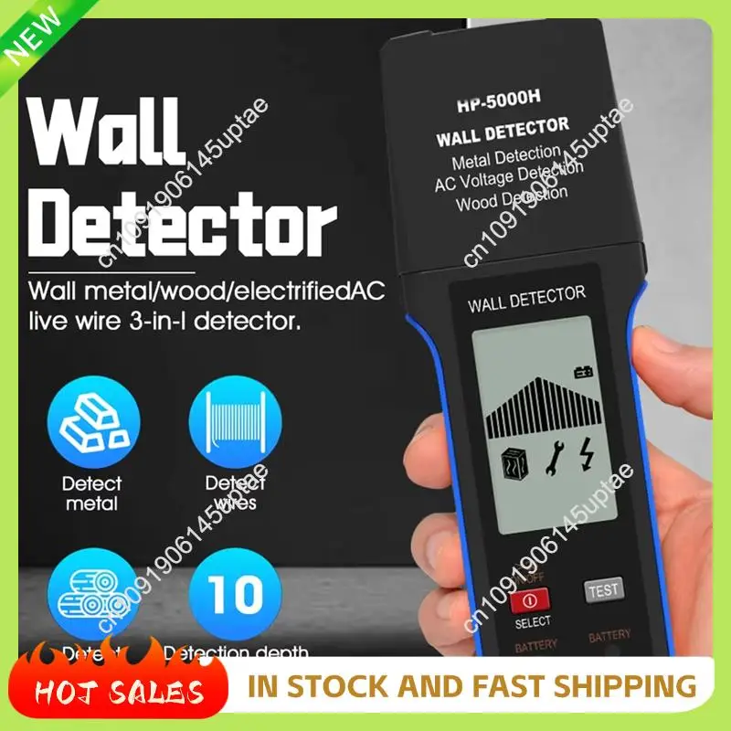 N88R HP-5000H Metal/Wood/Live Wire Finder, rilevatore di pareti con scansione profonda 10 cm con spegnimento automatico, certificazione CE