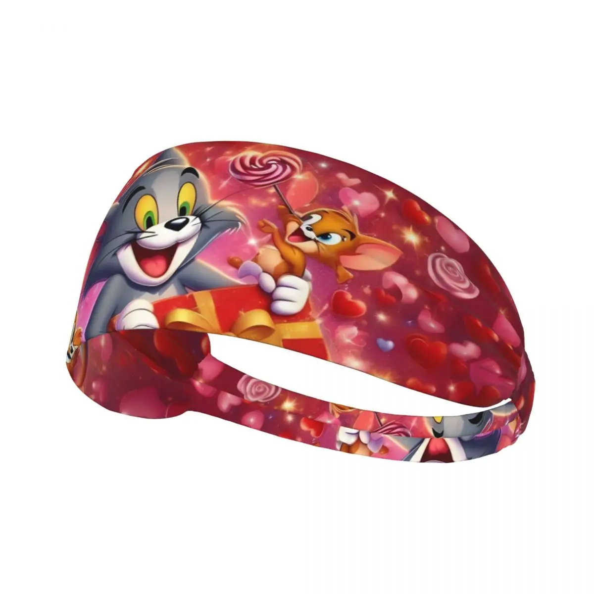 

Custom Tom And Jerry Headband Women Men Non Slip Cartoon Kawaii Moisture Wicking Sport Sweatband for Training