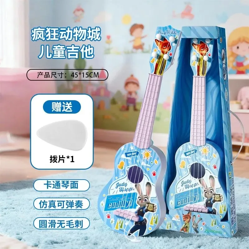 Zabawki dla dziewczynek Disney Księżniczki Zwierzogród Kraina Lodu 2 Gitara Instrument muzyczny Symulacja zabawka dla dzieci Elektroniczne prezenty świąteczne