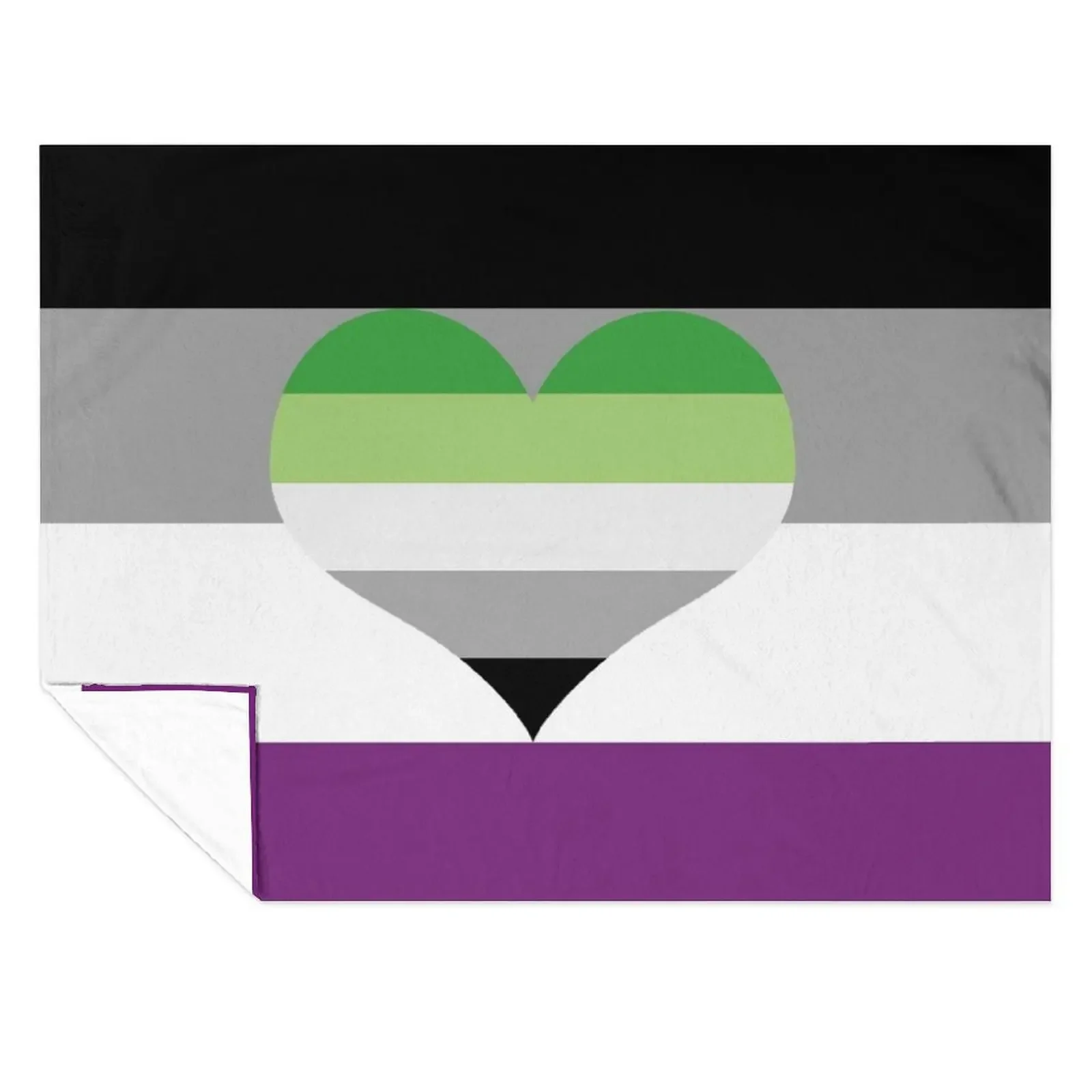

Asexual Aromantic Pride Flag Throw Blanket Hairys for babies Soft Big Hair Blankets
