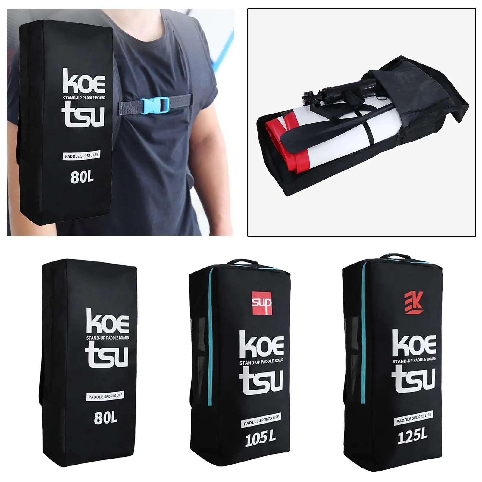 Borsa gonfiabile per Paddle Board, solo zaino da tavola, panno Oxford 108D resistente