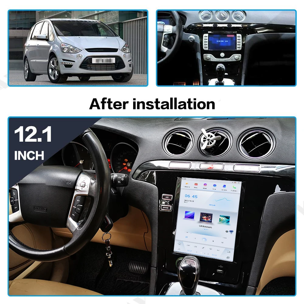 Android Car Radio For Ford S-Max Galaxy 2007-2015 GPS Navigation Multimedia Player Stereo Head Unit Audio Video Player Screen