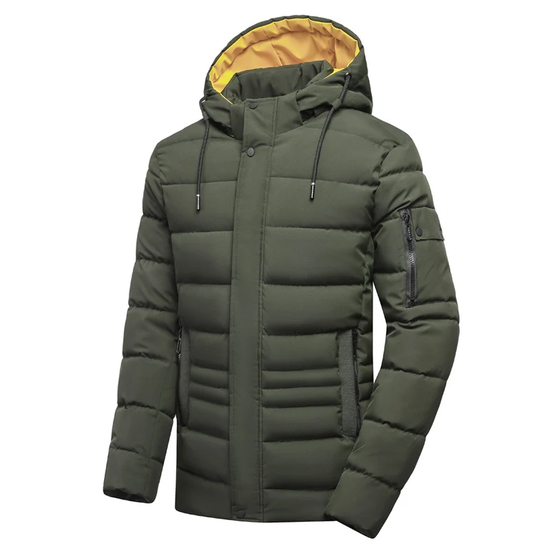 Parkas gruesas de invierno para hombre, abrigos acolchados térmicos de algodón para esquí de montaña, cazadora de escalada, chaqueta con capucha, ropa