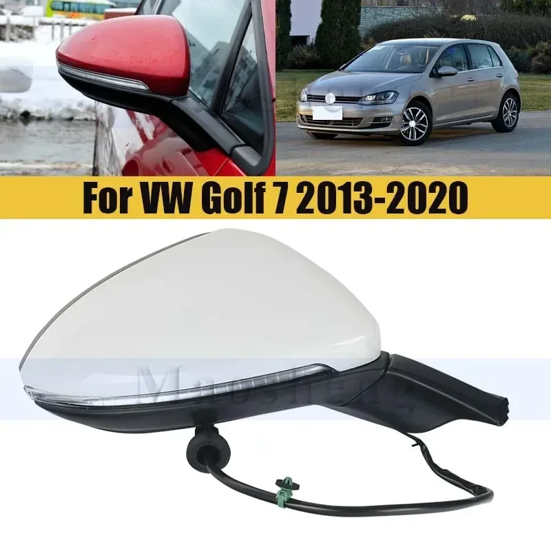 Boczne lusterko wsteczne do VW Golf 7 2013-2020 Boczne lusterko wsteczne ze składanym