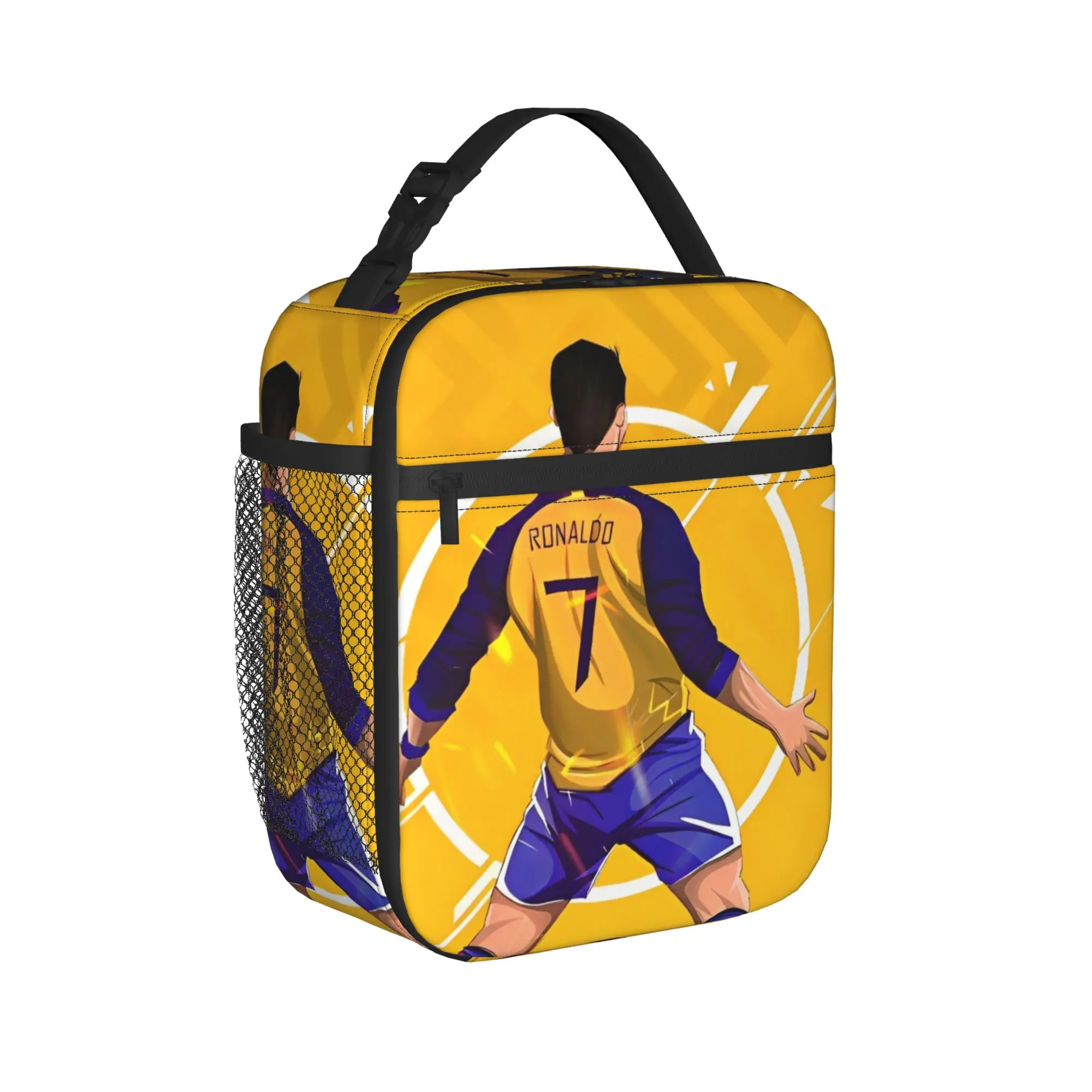 

Ronaldos Cr7 Football Insulated Lunch Bags Cooler Bag Meal Container Soccer Leakproof Lunch Box Tote for Men Women Work Outdoor