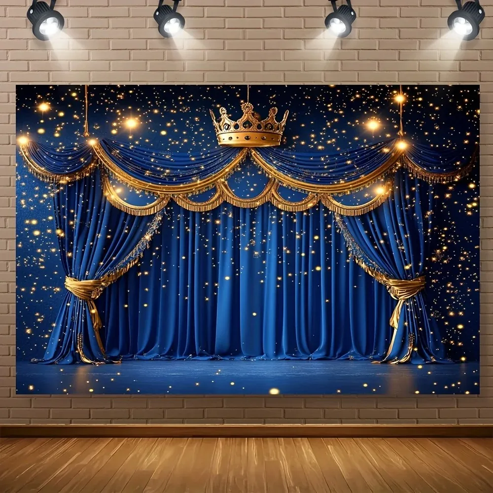 Royal Crown Blue Balloon Banner Background Picture Children'