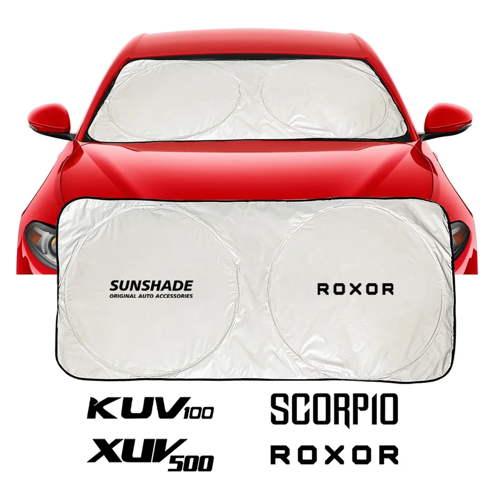 Car Sun Heat Protection Front Windshield Sun Shade Cover For Mahindra XYLO VERITO KUV100 ROXOR SCORPIO THAR XUV500 XUV700 XUV300