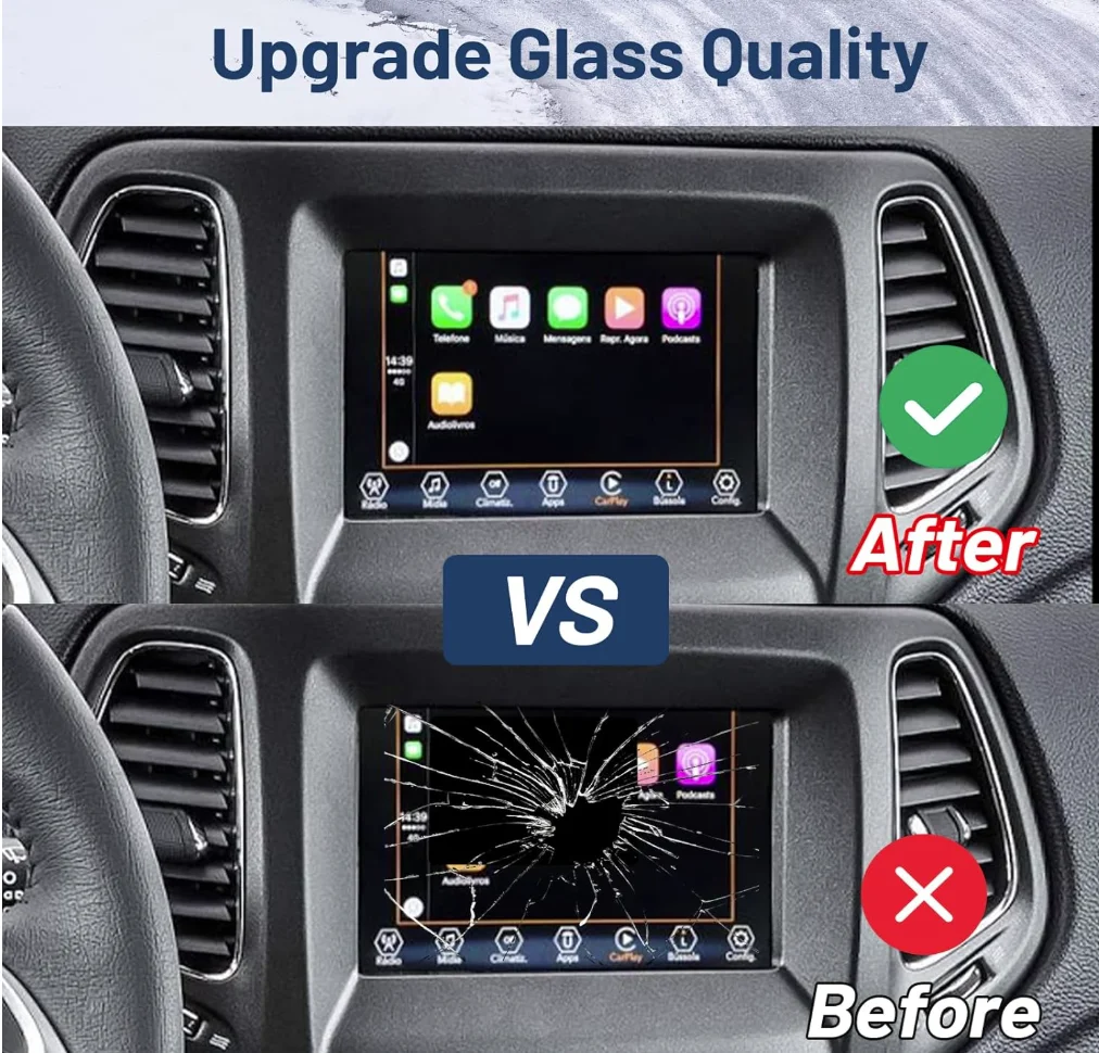 New 7Inch Replacement Touch Screen For JEEP COMPASS 2018-2020 TD0-WXGA0700K00033-V2 LMB5K00057BL-A Car Radio LCD Display Monitor