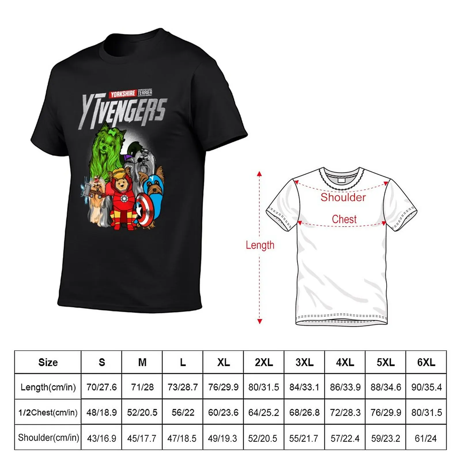 New Yorkshire Terrier Longhair, YTVENGERS Assemble T-Shirt T-shirt for a boy Short sleeve tee mens clothes