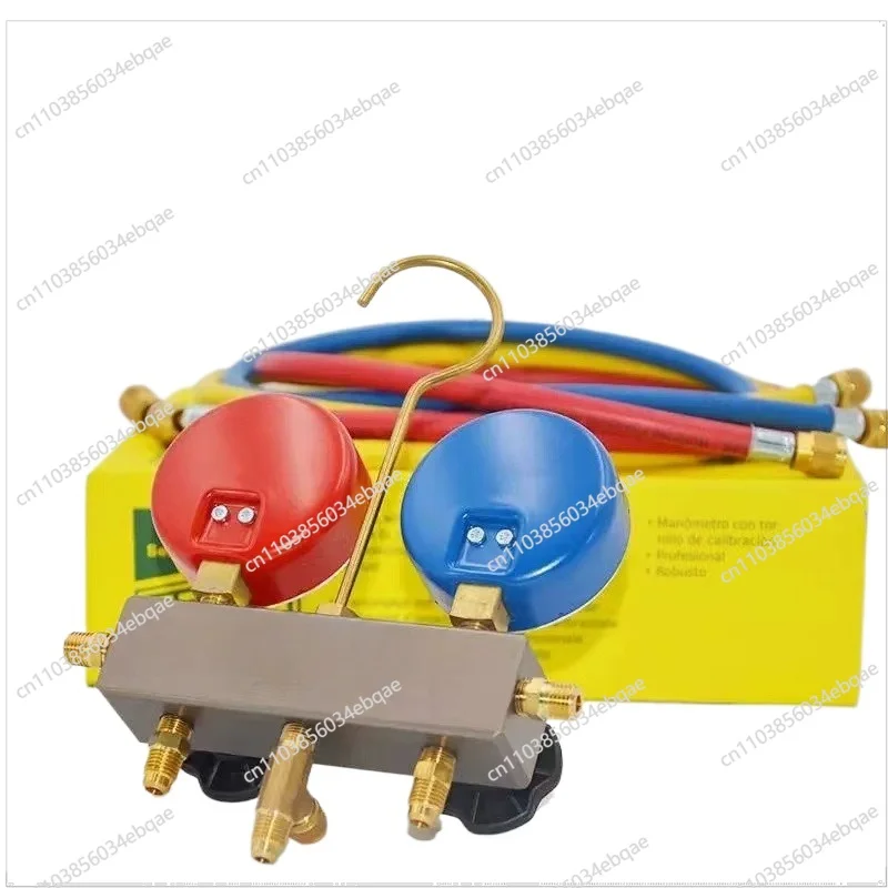 For Pressure Gauge BM2-6-DS-R22/R32/R410A Double Head Air Conditioning Refrigerant Fluoride Meter Set