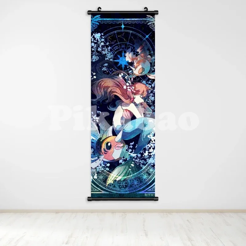 Póster de Pokémon impreso, obra de arte de pared de Anime, pintura de estilo de doce constelaciones, lienzo de Pikachu, rollos colgantes, decoración de la habitación del hogar
