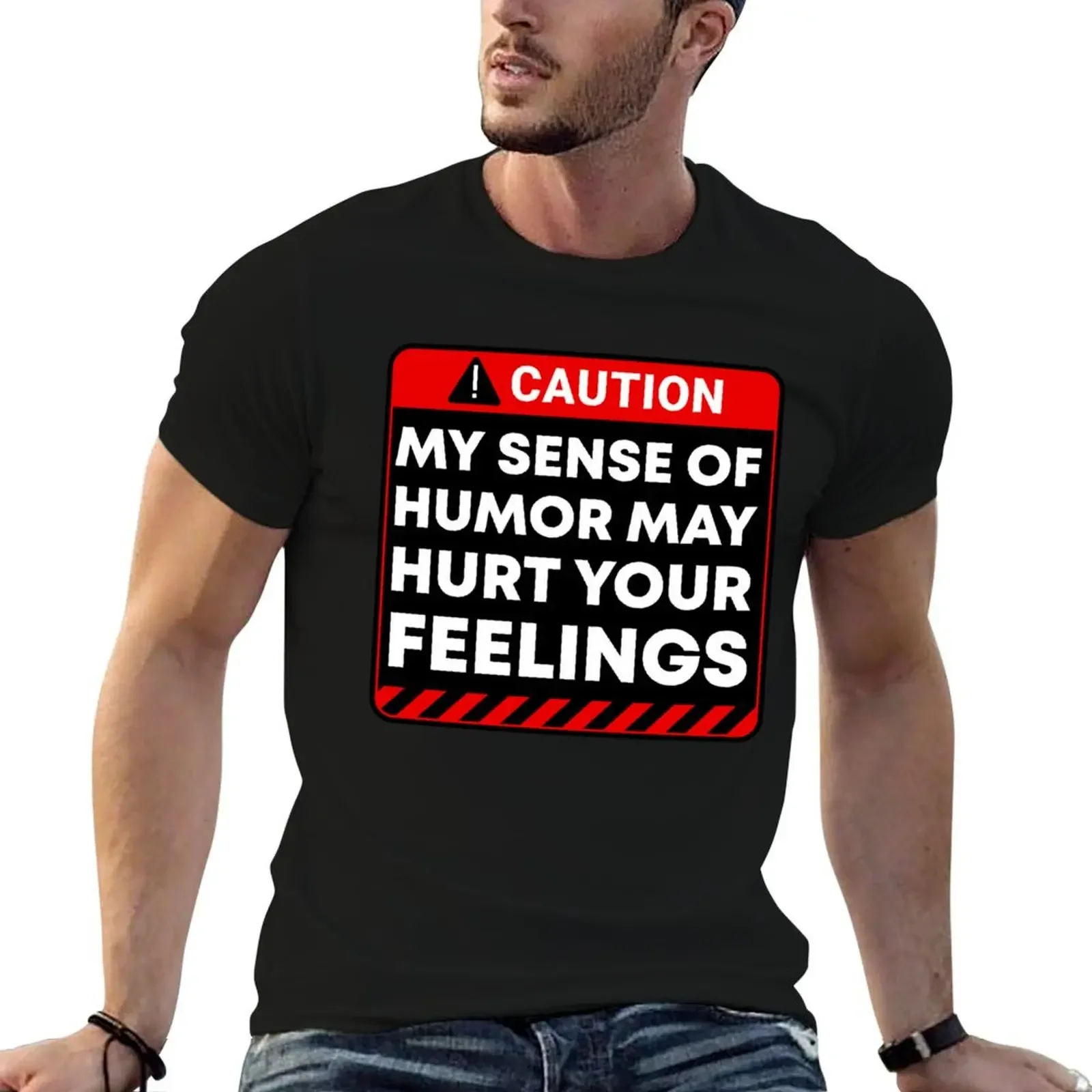 Funny Sarcastic Adult Dark Humor Warning Feelings Quote T-Shirt vintage clothes customizeds men graphic t shirts