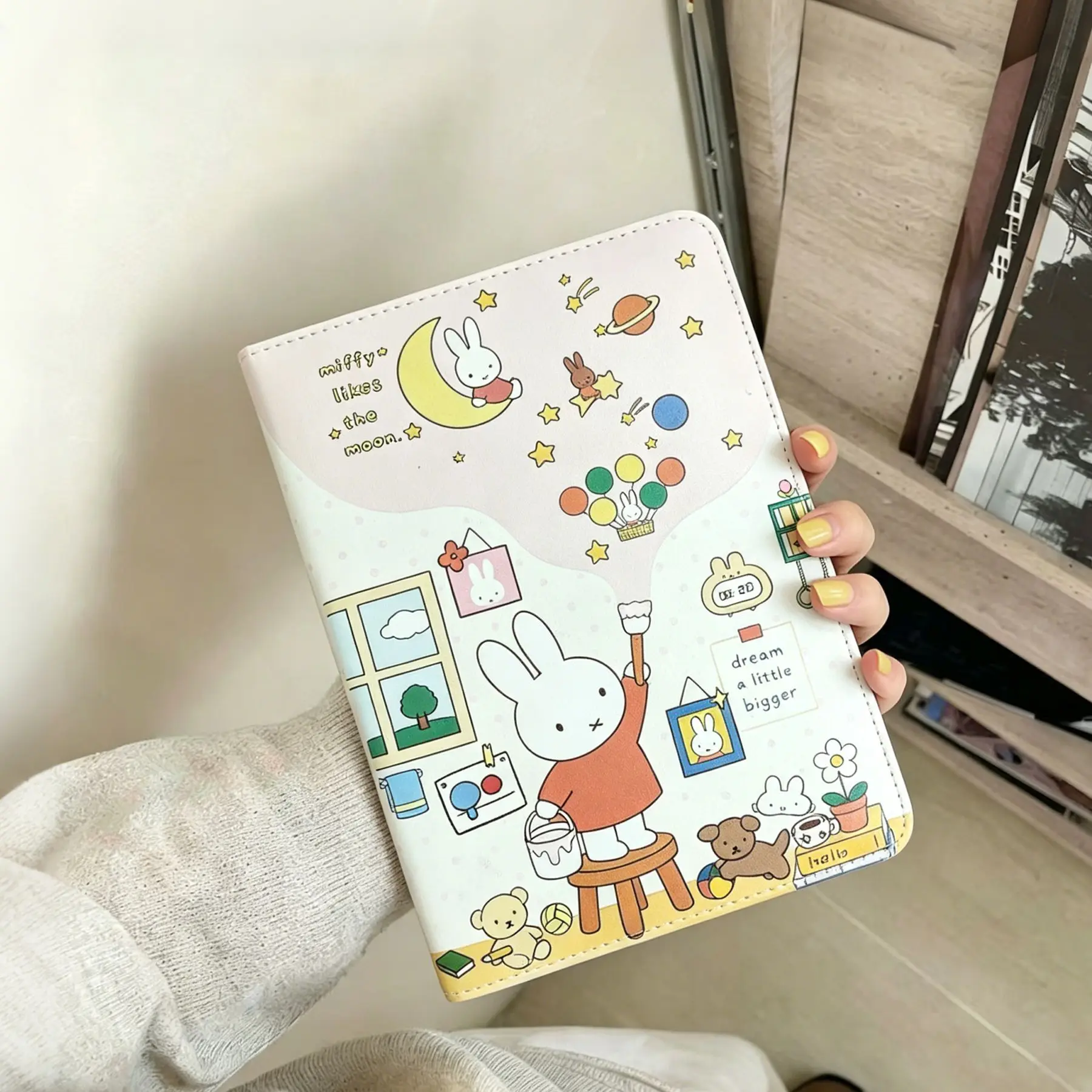 Cute Kawaii Miffy B6 Cartoon Illustration Notebook Journal Diary Planner Colored Pages School Supplies Student Stationery Gift view 2