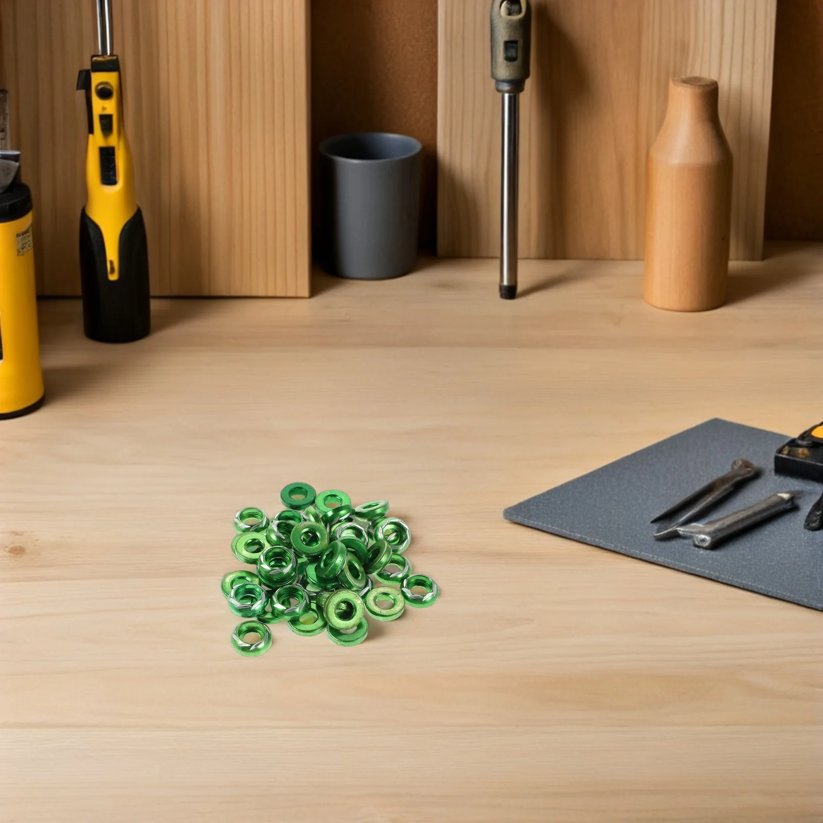 

50Pcs Aluminum Alloy Decorative Screw Washers for Motorcycle License Plate Engine Bay Bumper Bolt Fasteners Dress Up