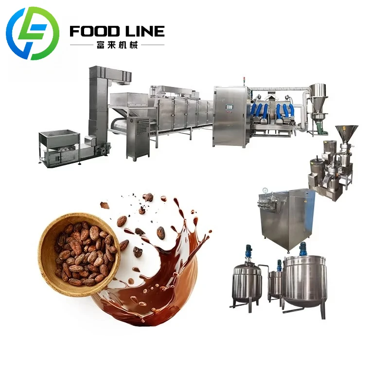 

Commercial Cocoa Processing Line Complete Cocoa Butter Making Machine with Roasting and Grinding Functions