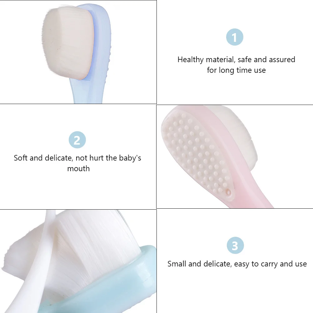 2 قطعة فرشاة أسنان الرضع لينة الخشن فرشاة أسنان الطفل تصميم مريح التنظيف العميق مريحة الاطفال الأسنان فرشاة التمريض #1