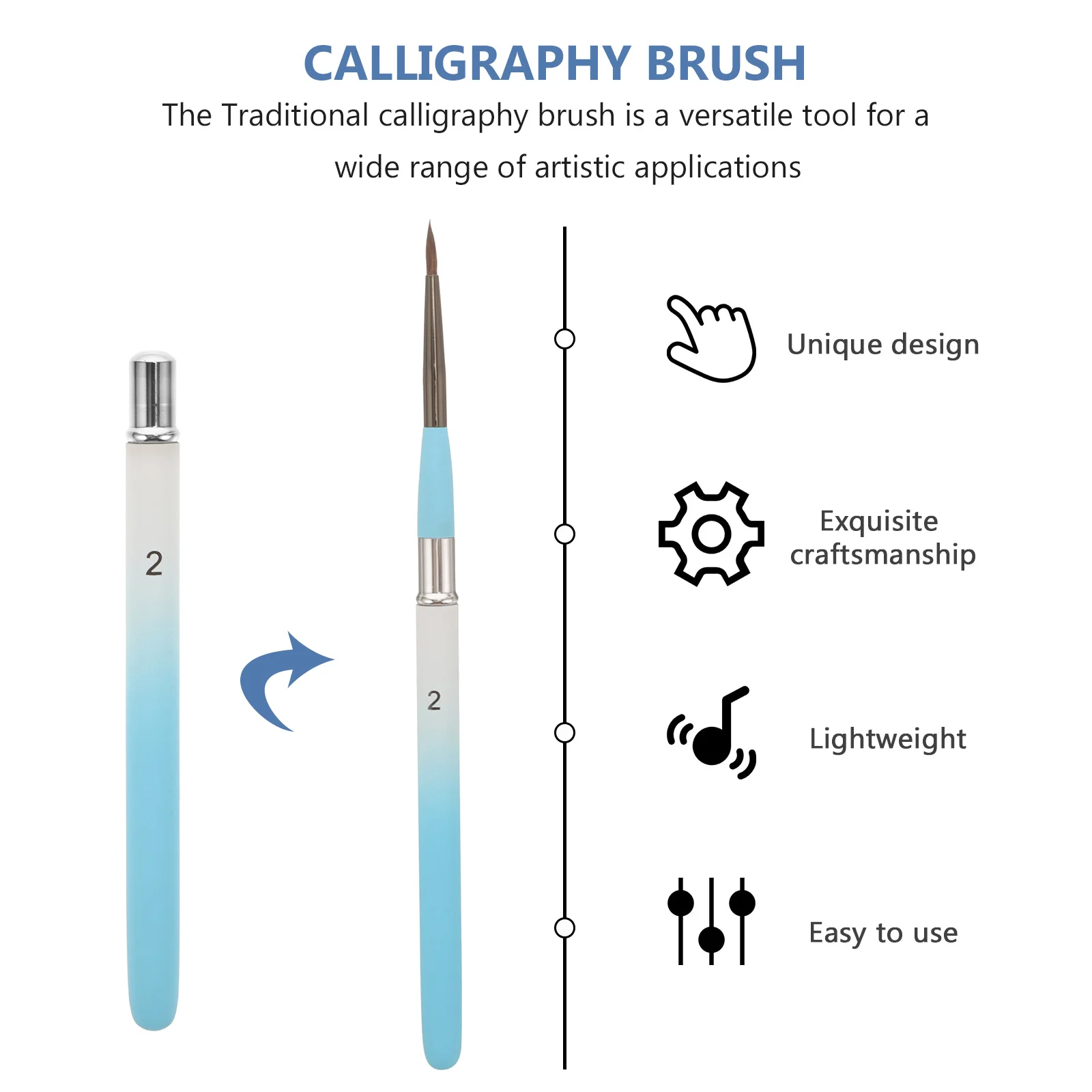 

Watercolor Brush Calligraphy Pens for Painting Chinese Brushes Beginners Detachable Supply
