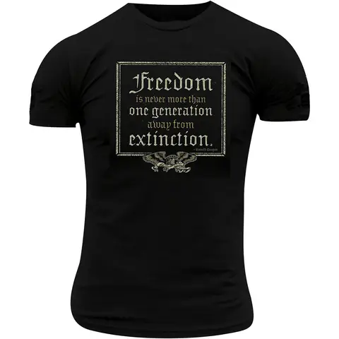 Ronald Reagan Freedom Quote T-Shirt 100% Cotton O-Neck Short Sleeve Summer Casual Mens T-shirt Size S-3XL