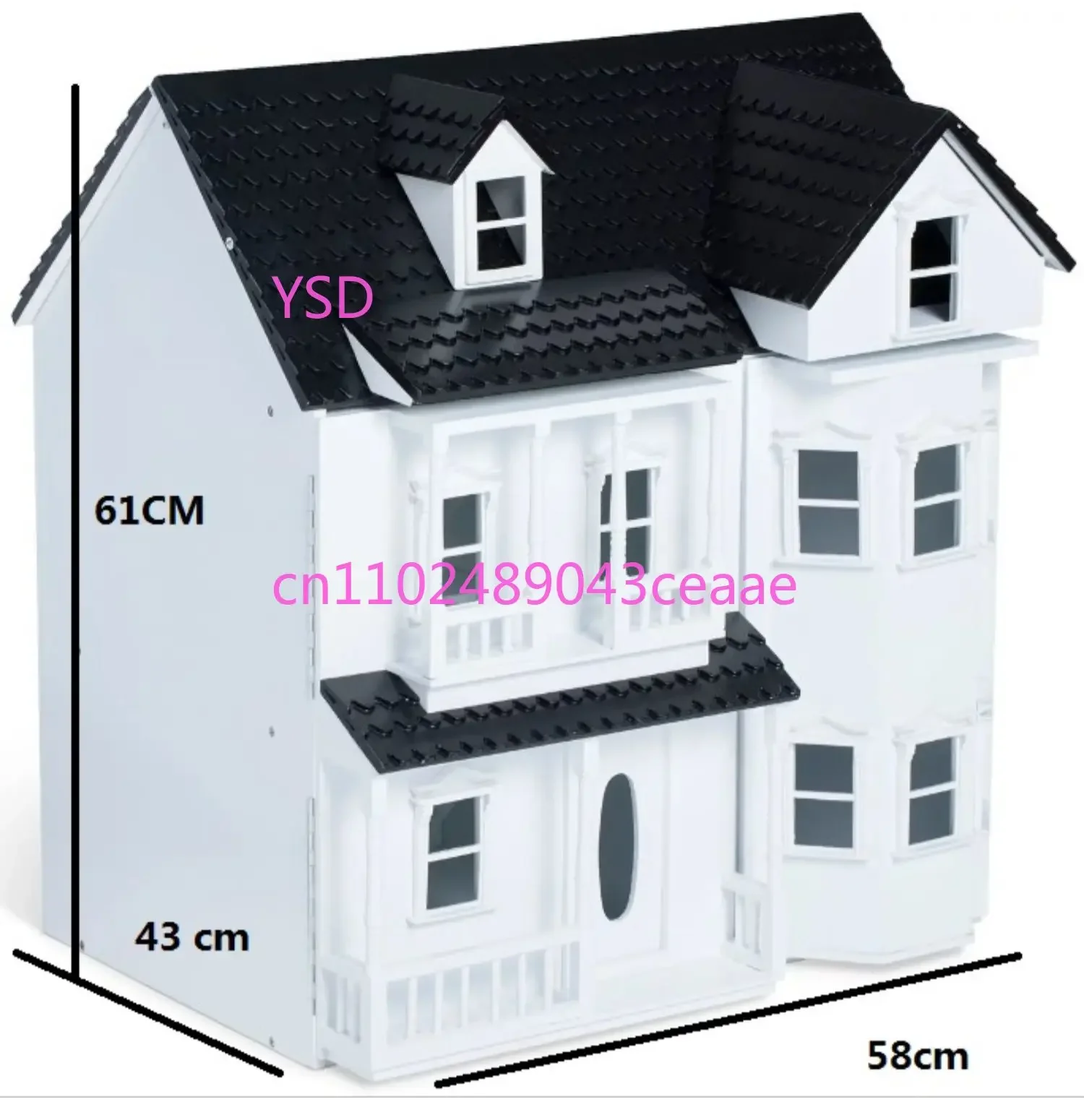 Wooden Playhouse Toy House Simulation House Girl Luxury Castle