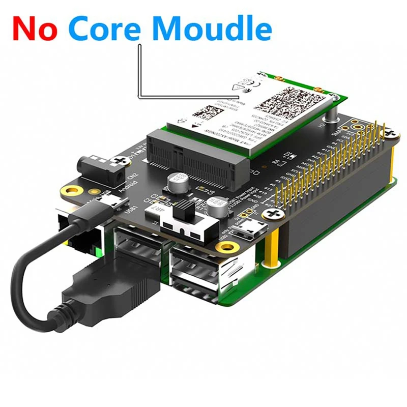 Para raspberry pi 3g/4g/lte chapéu mini módulo de expansão pcie 40gpio para samsung artik/rock64/asus tinker/latte panda