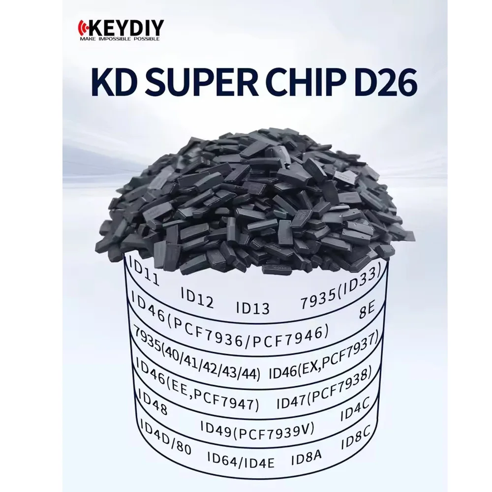 10pcs/lot KEYDIY Car Key Chip D26 KD4C/4D KD48 KD46 4C 4D 46 48 8A KD8A Copy Transponder Chip for KEYDIY KDX2 Key Programmer