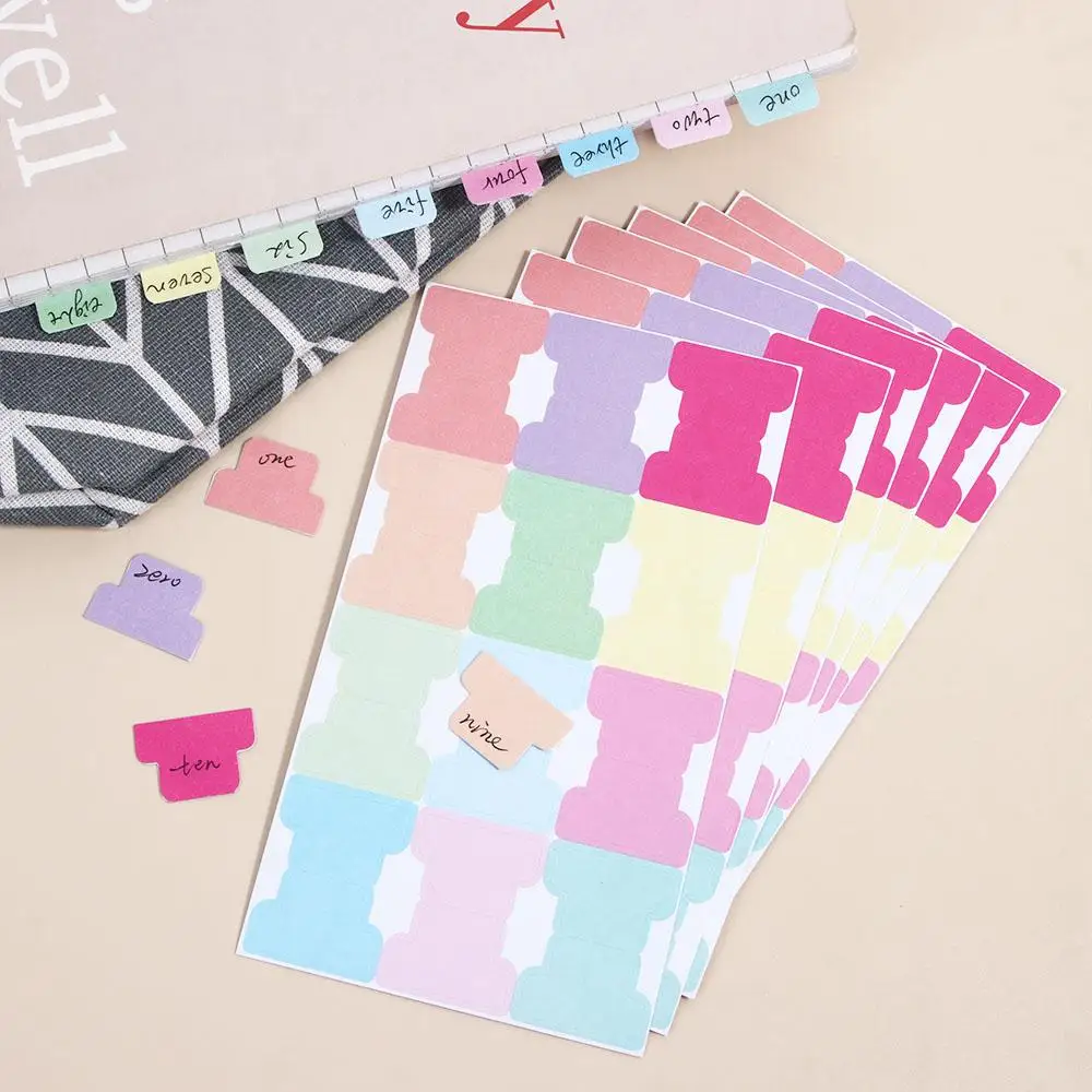 Planner Notebook Repositionable File Tabs Book Pages Markers Index Label Sticker Index Tab Flags Self-adhesive Paper Tabs