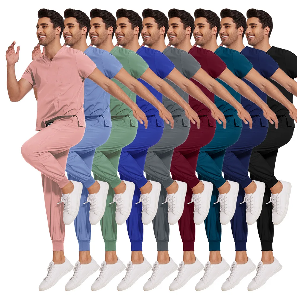 

Men's Beauty Salon Operating Room Doctors Work Uniforms Surgical Clothes Quick drying Comfortable Elastic Clothes Set