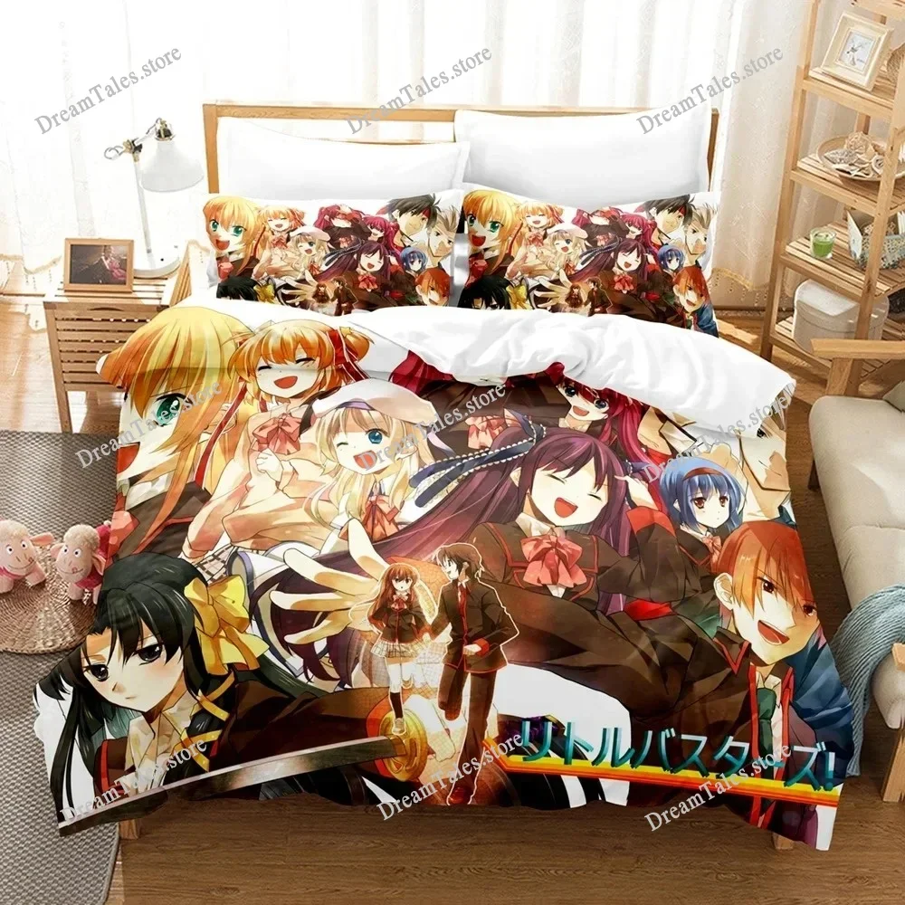 

Home Textile Cartoons Little Busters Cover Duvet Cover Pillow Case Boy Girl Polyester Bedding Set King Queen Twin Size