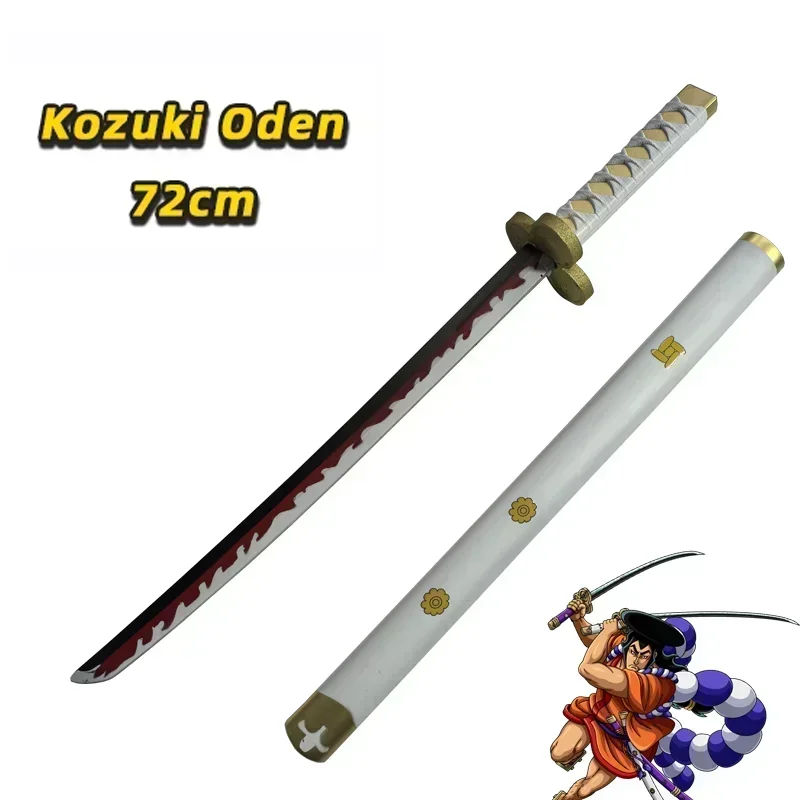 Anime 72cm Cosplay Roronoa Zoro Katana Sword PU Kozuki Oden Sword Aki Mizu Samurai Weapon Party boy Gifts Role Playing model