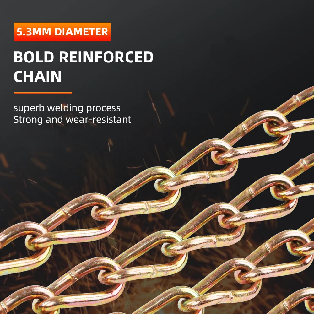 سلاسل الثلج المنغنيز الصلب الثقيلة لفصل الشتاء الثلوج الطين الرمال 175-265 مللي متر الإطارات المضادة للانزلاق سيارة الطوارئ شاحنة SUV سهلة التركيب #2