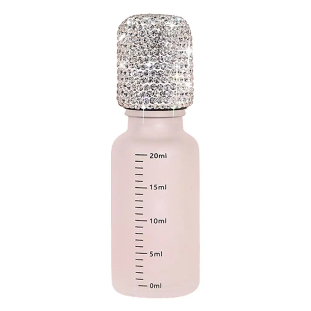 Bling Rhinestone Essential Oil Bottle Refillable Roller Ball Perfume Bottle Leakproof Luxury Essence Storage Bottle Women