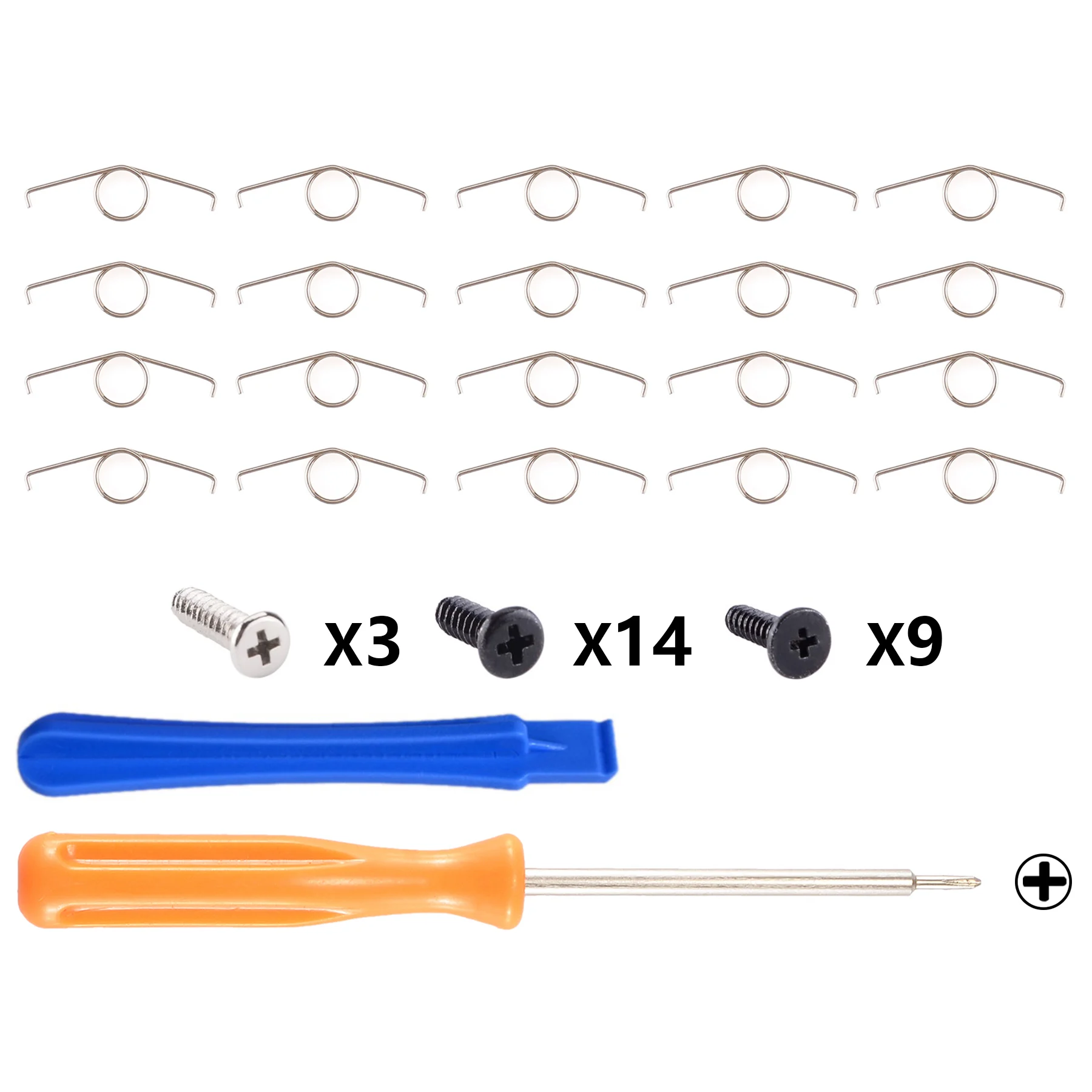 eXtremeRate 10 Pairs Replacement L2 R2 Trigger Buttons Springs for ps5 Controller Model BDM-010 BDM-020, Repair Tools Set